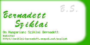 bernadett sziklai business card